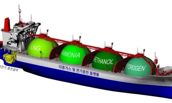 رونمایی کره جنوبی از کشتی حمل همزمان ۴ نوع سوخت سبز